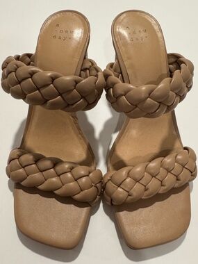 Braided Double Strap Heels